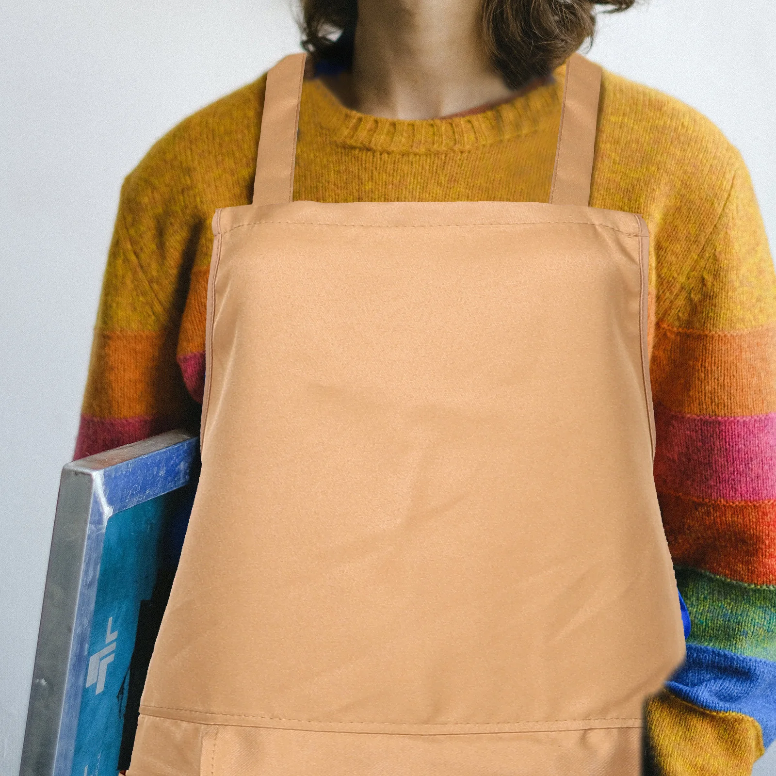 

Pottery Apron H-Shaped Adjustable Straps Stain-Resistant Large Coverage Artist Smock for Ceramic Painting Sculpting Crafts