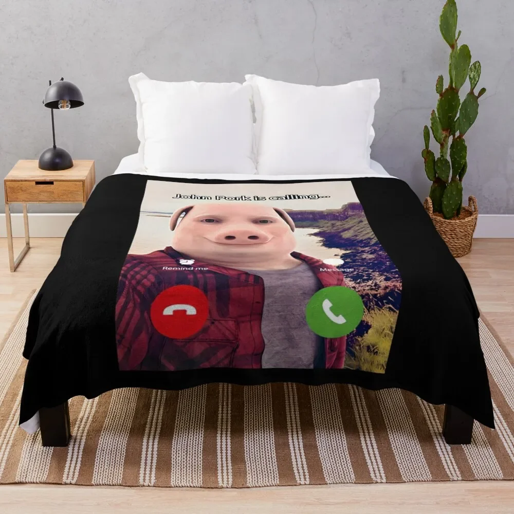 

John Pork Throw Blanket