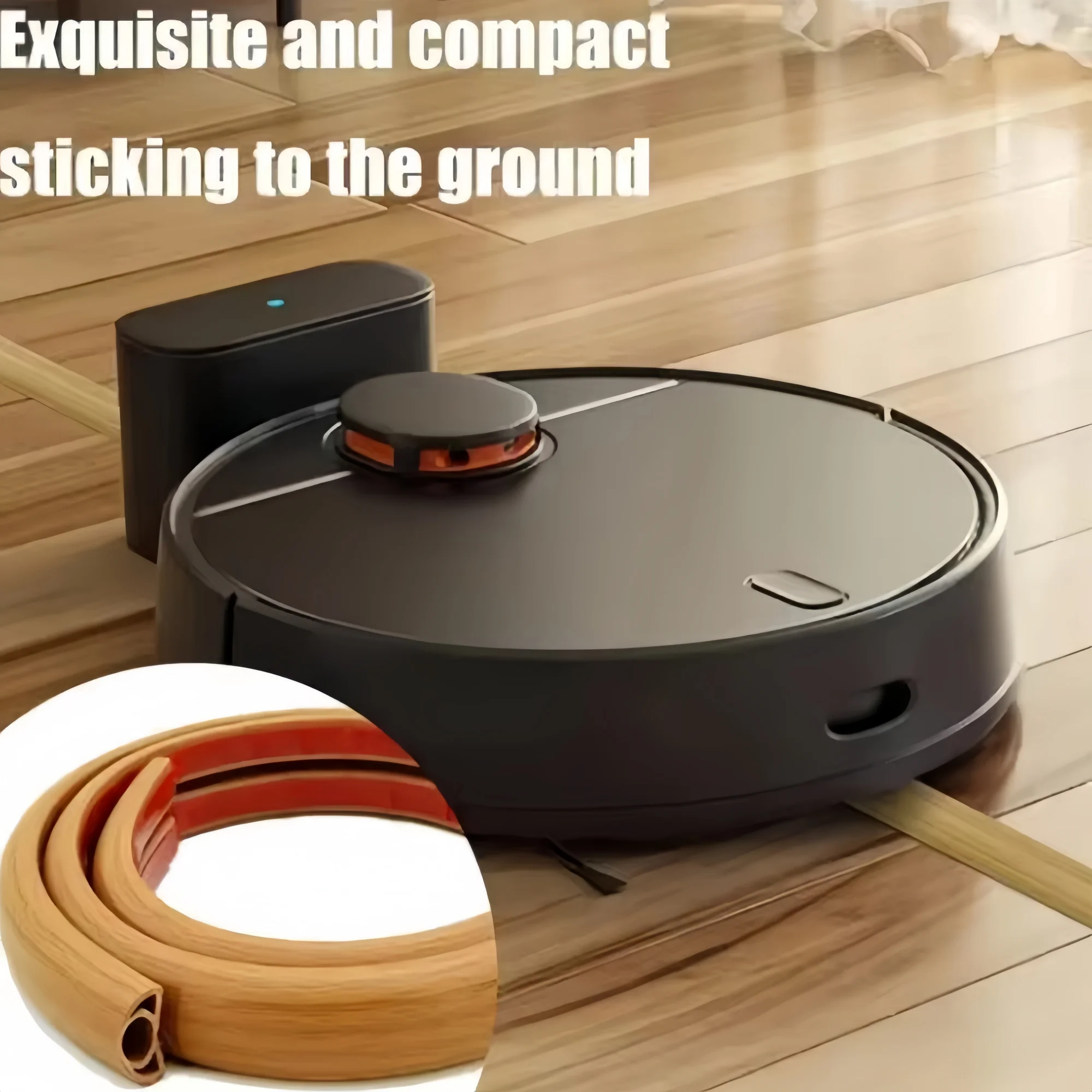 1Pc 2m/78.74in PVC Floor Cord Cover Self-Adhesive Anti-extrusion Extension Wiring Duct Protector Power Cable Protector