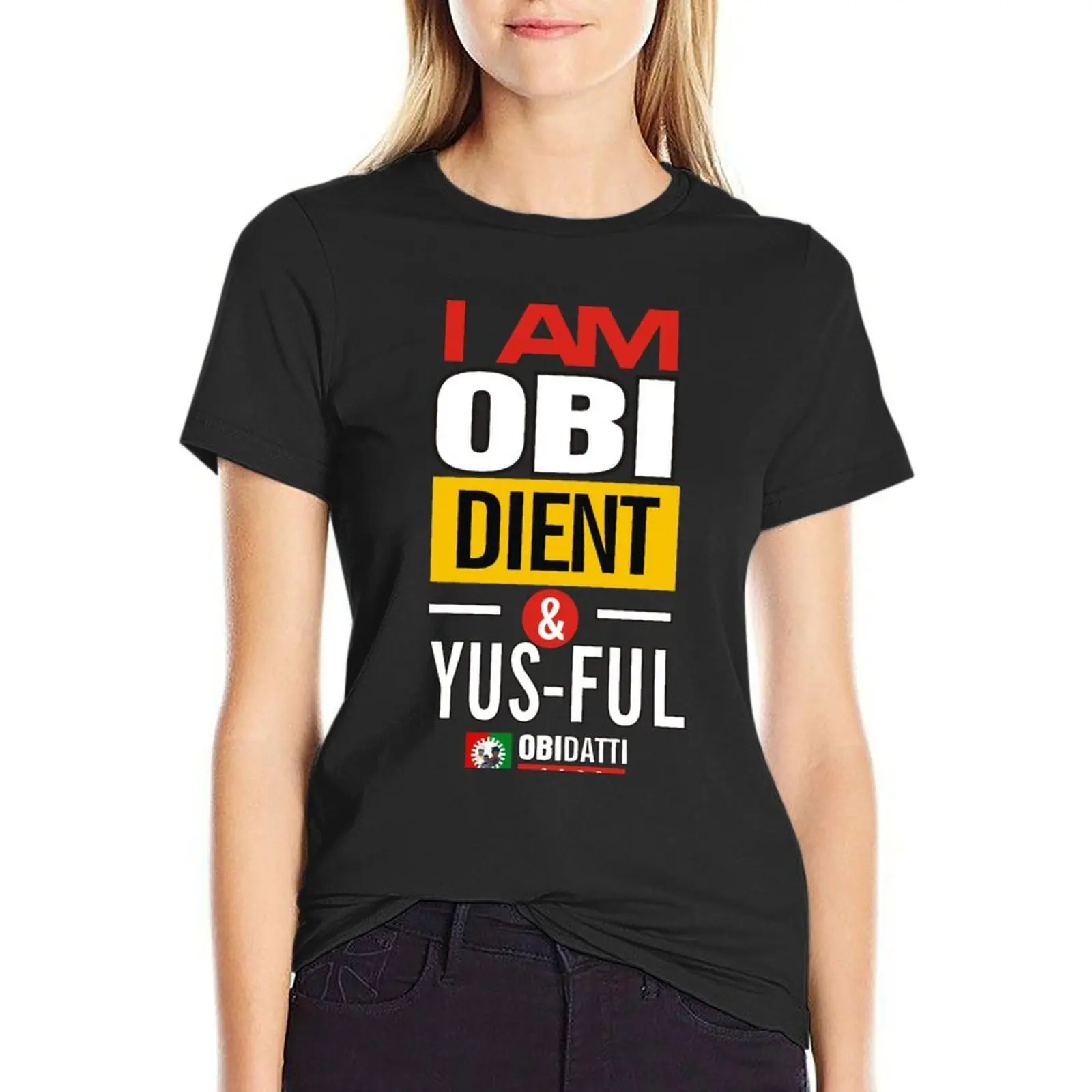

I Am Obidient & Yusful T-Shirt Female clothing female Short sleeve tee tops t-shirt dress for Women long