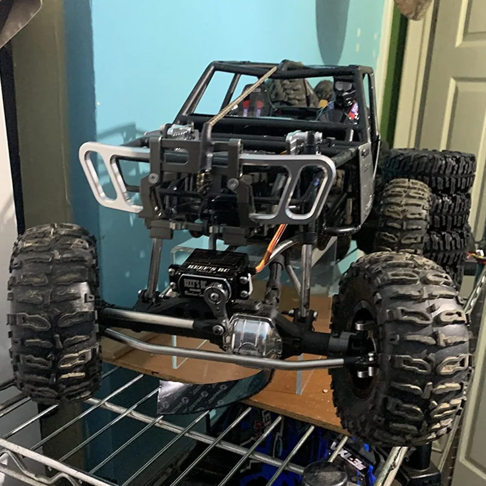 BUONO ~ Bull Bar per paraurti anteriore in metallo per Axial Wraith Spawn 1/10 RC Crawler Car Aggiornamenti Accessori parti, Nero