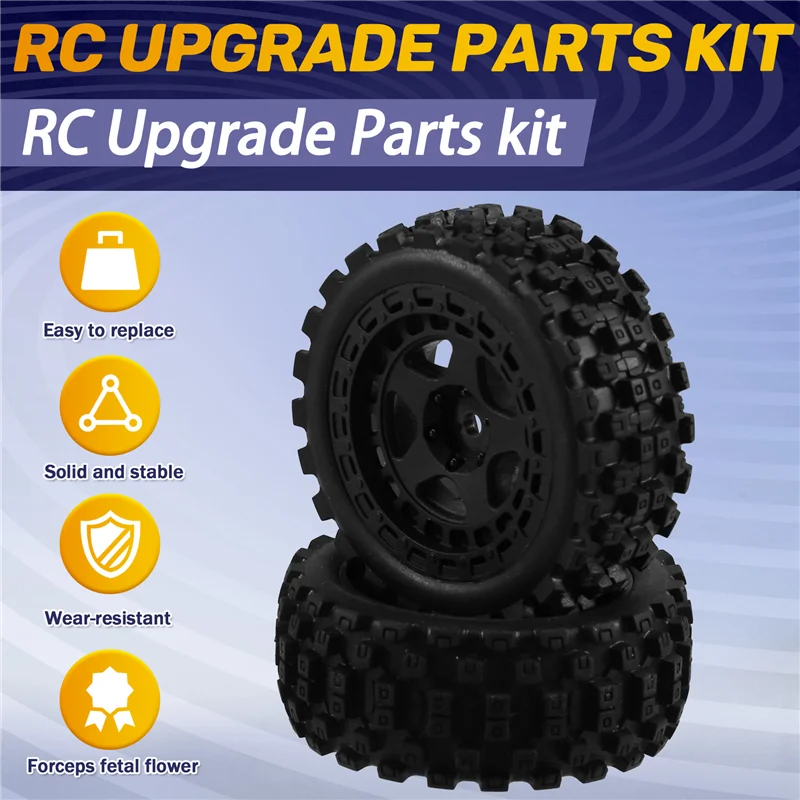 FBIL-4Pcs Gummi Reifen Reifen Für ARRMA1/18 2S TYPHON GROM RC Auto Upgrade Teile Zubehör