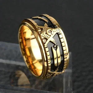 خواتم ماسونية من الفولاذ المقاوم للصدأ للرجال خاتم ماسوني خمر مجوهرات فاسق هدية رجالية دوارة أعلى 6 مبيعات لخاتم الماسونية - رقم 3