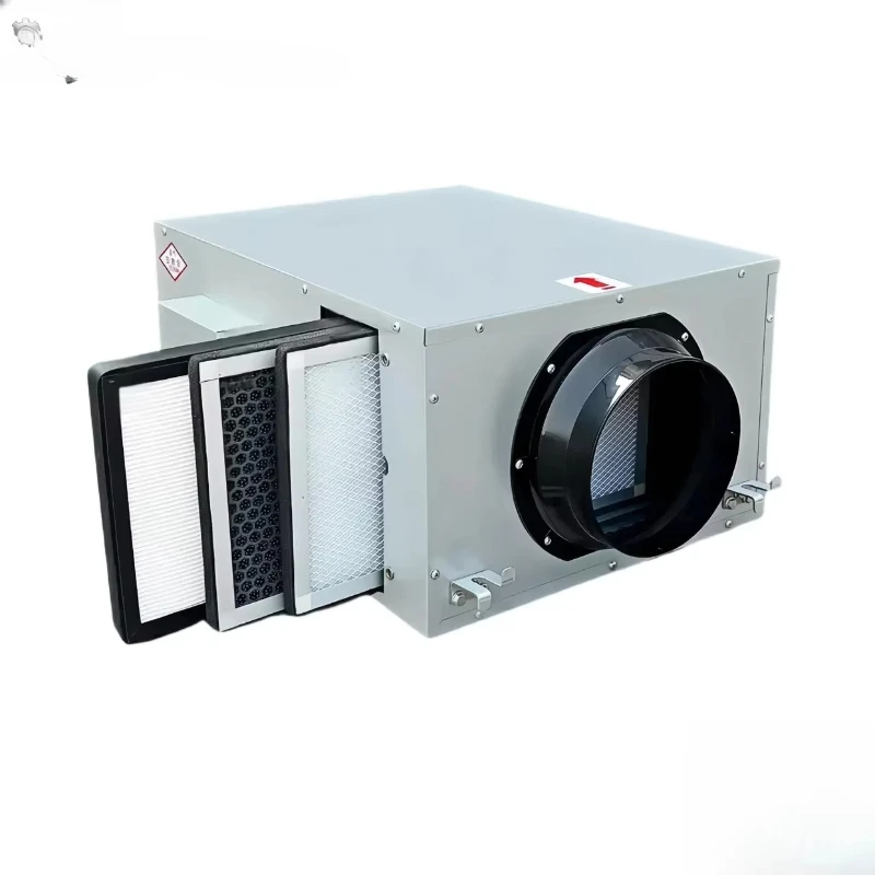 

Fresh air system, one-way flow in-line, duct silent exhaust