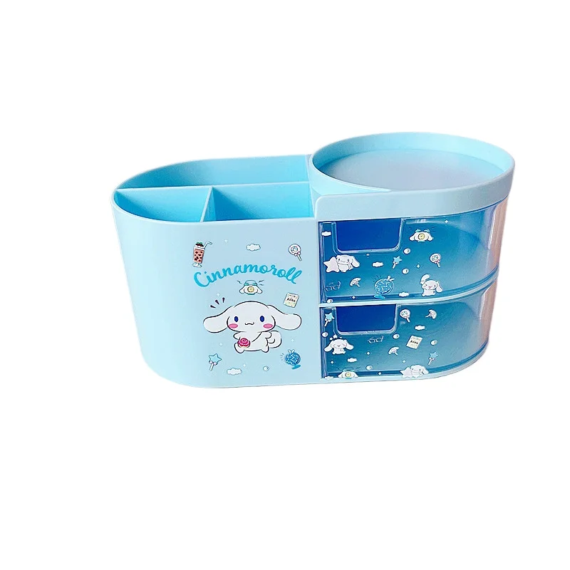 Nieuwe Hello Kitty Melody Cartoon Leuke Penhouder Opbergdoos Student Desktop met Lade Thuis Make-up Borstel Opbergdoos