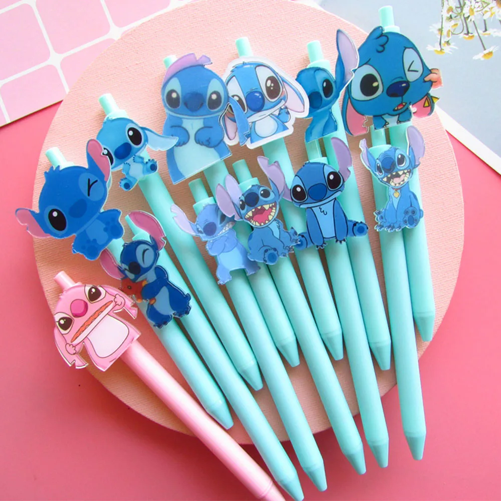 Wholesale 20Pcs Kawaii Stitch Pen Student Write Sign Exam Office Pen Cartoon Stationery School Supplies Boy Girl Friends Gift