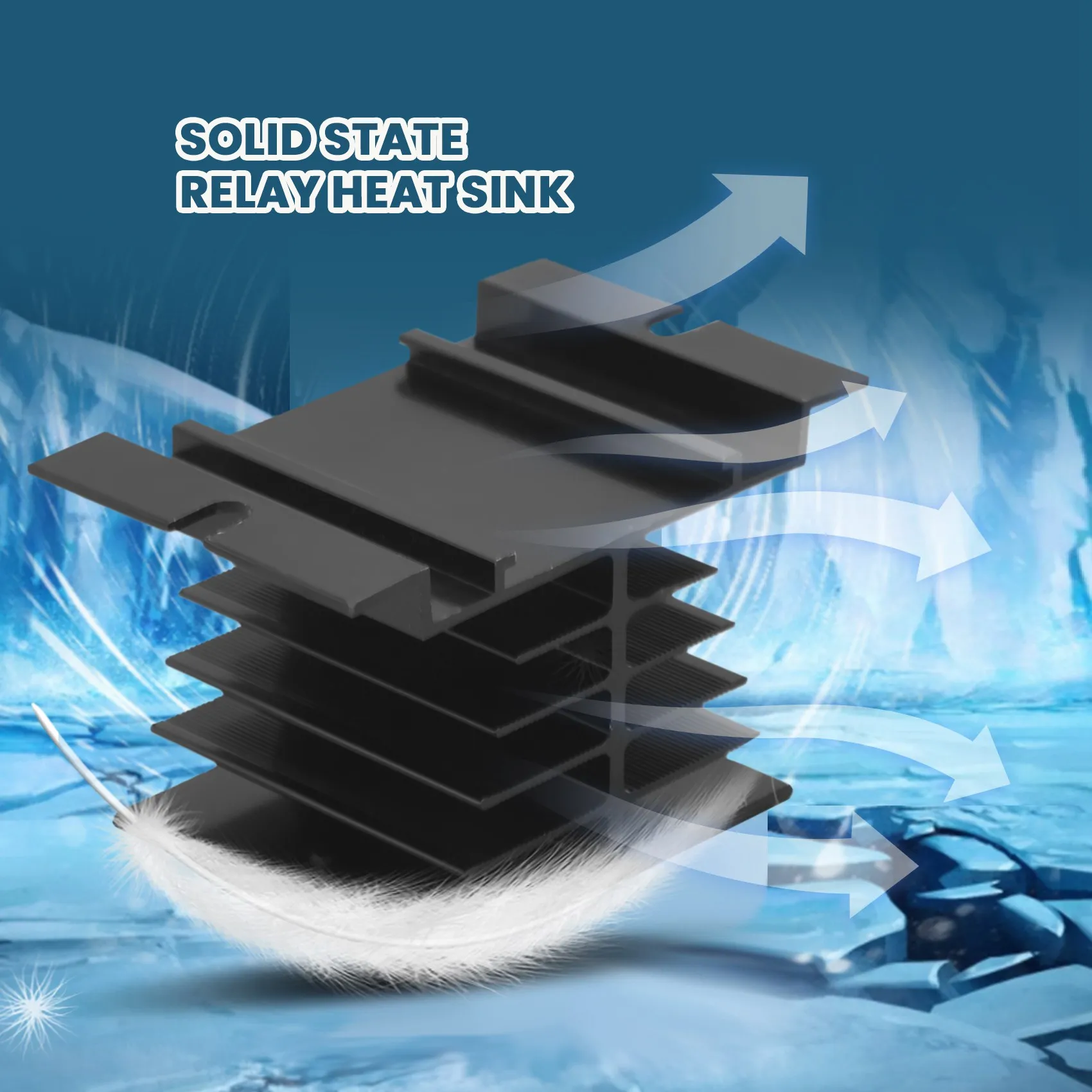 Solid State Relay Heat Sink,3PCS Aluminum Heatsink PID Temperature Controller Heat Sink For Solid State Relay And SSR Radiator M