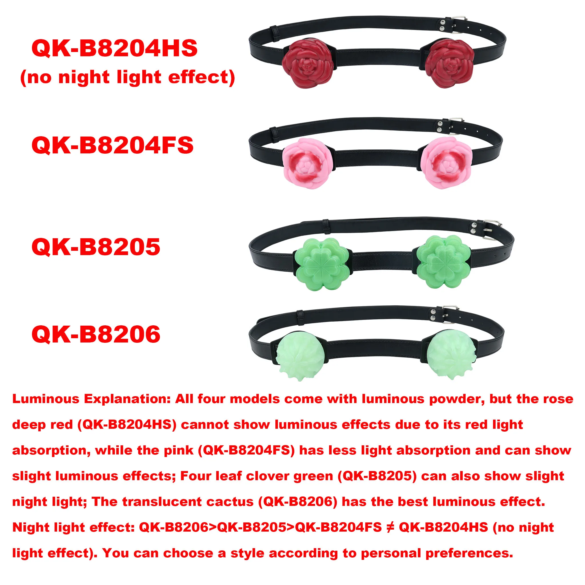 QKKQ Wearable Erotic Spike Bra Silicone Noctilucent Decoration Rose Underwear Chest Cover Breast Stimulator For Couple Flirting view 2