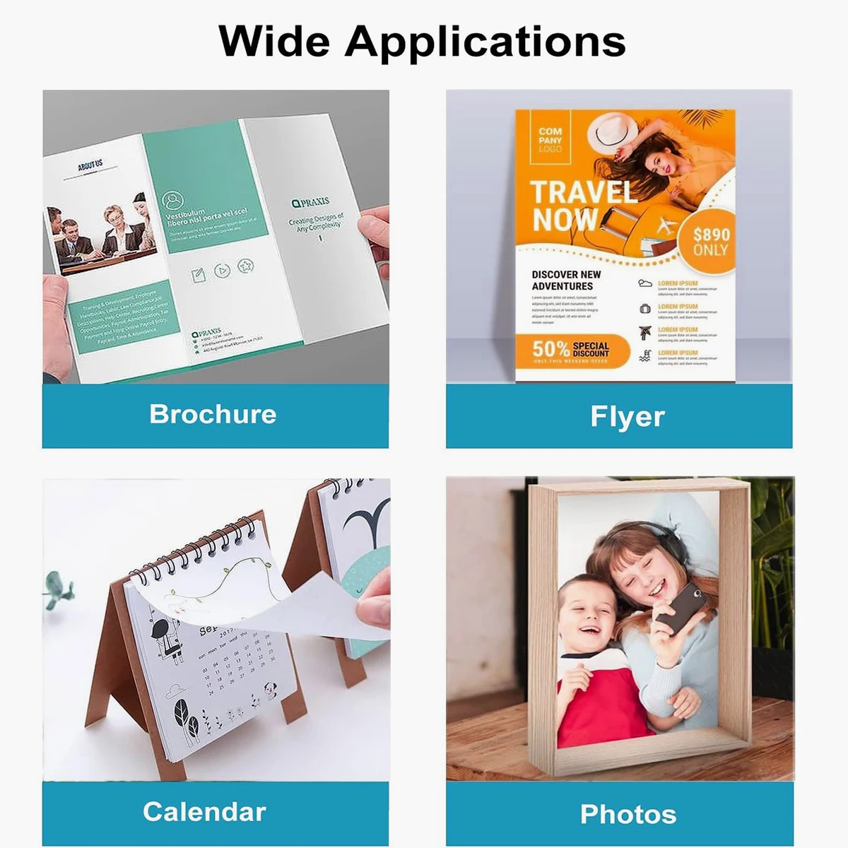 80Sheets A4 Matte Photo Paper,8.27x11.69in Inkjet Photo Printer Paper,Picture Paper for Photos,Calendars,Brochures,Cards 200gsm