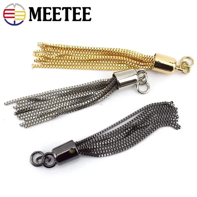 2/5/10Pcs Metal Tassels Pendant Handbag Strap Keychain Decor Tassel Cap Screw Cords Lock Stopper Buckle DIY Hardware Accessories