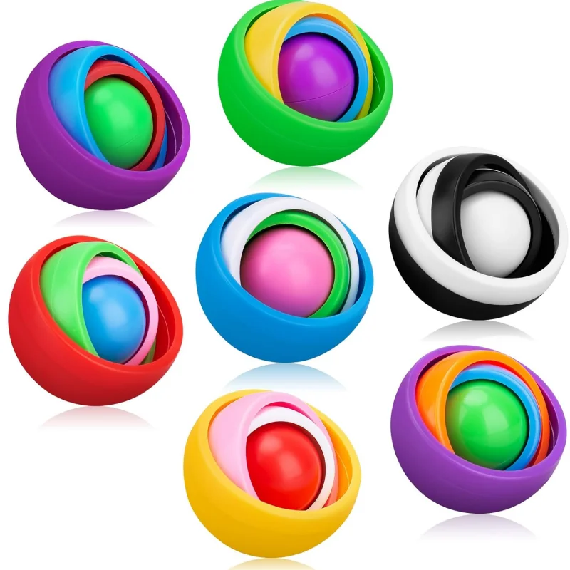 Fidget Toys Spinner Gyro Ball Infinite Flip Decompression Toy ADHD Autism Stress Relief Toy for Kids Adults Party Favor Gift