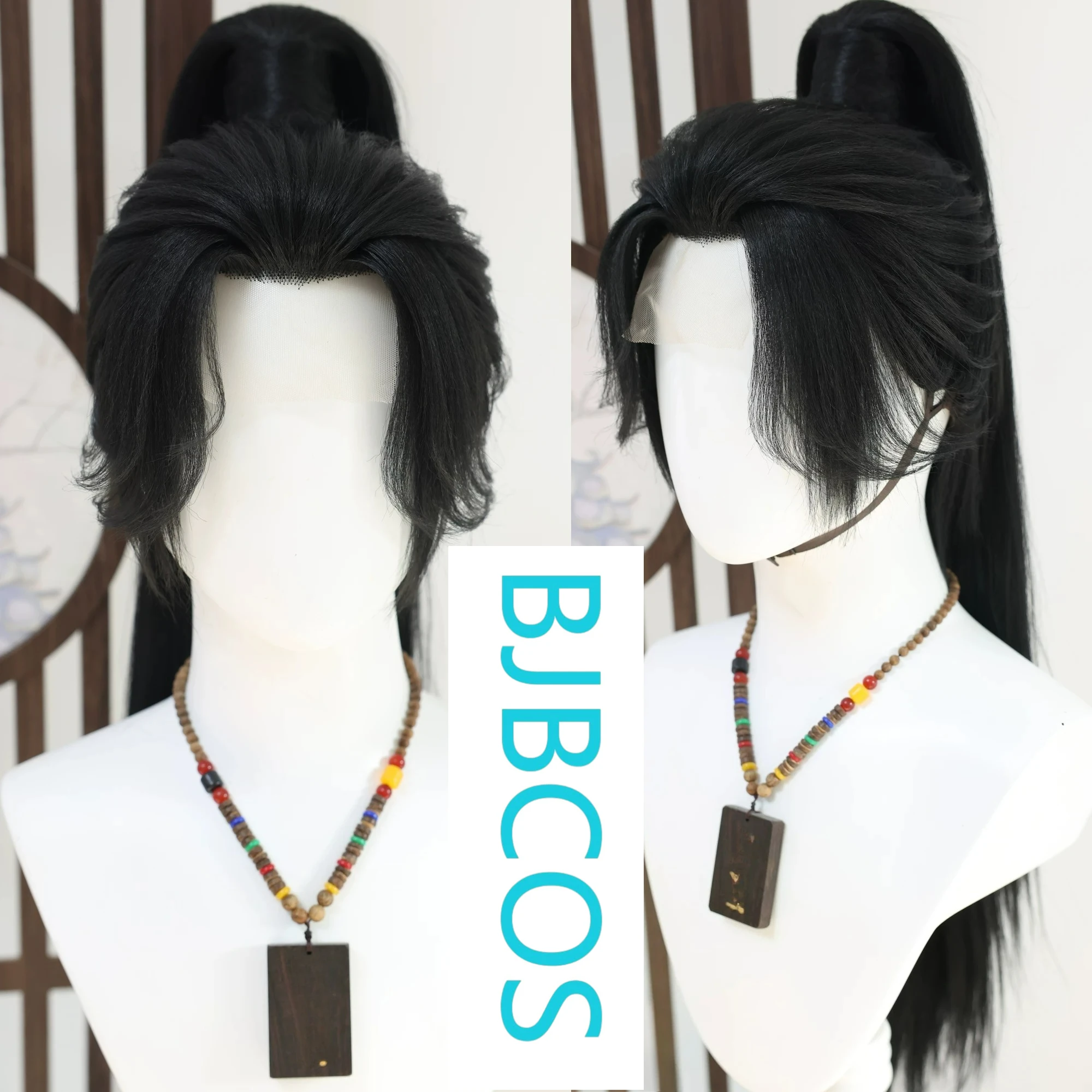 

[Styled Wig]Xiao Yan's cosplay wig with high ponytail and antique style, versatile black Lace Front Wig shaped wig cover