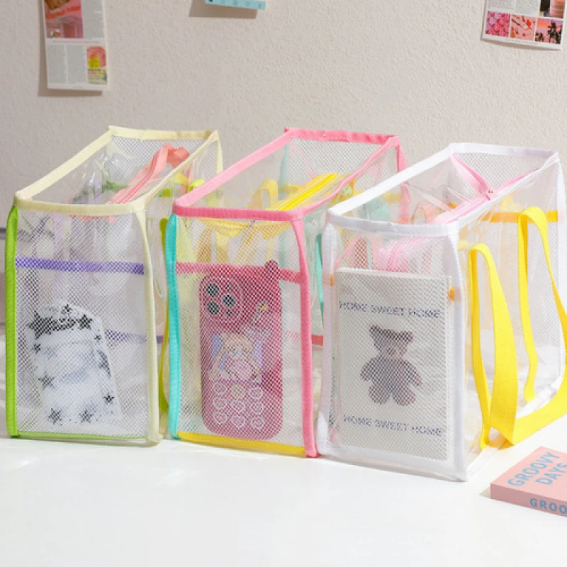 شفافة حقيبة كتف مفردة الكرتون حقيبة يد كبيرة الحجم واضحة حمل حقيبة الفتيات حقيبة شاطئية حمام حقيبة التخزين حقيبة تخزين الكتف