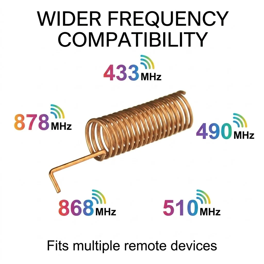 Superbat 10pcs 433MHz 470MHz 490MHz 510MHz 868MHz 2dbi Helical Spiral Spring Remote Control Antenna