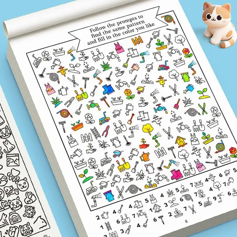 New New 32 Pages Children Find Hidden Items And Color Them In To Enhance Their Attention And Observation Skills Fun Visual Books