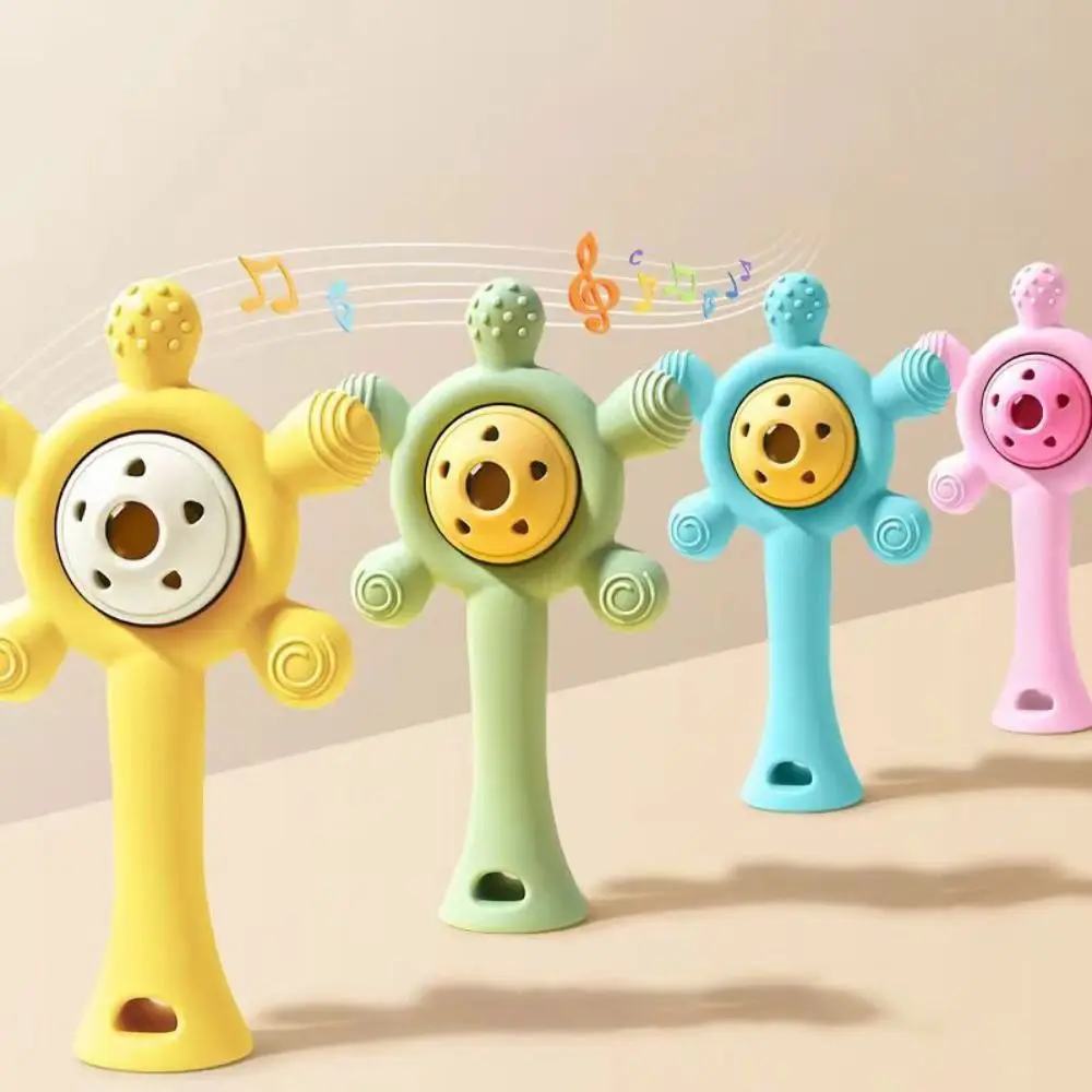 

Silicone Teether Toy Developmental Soft Teething Ring Sensory Wheels Shape Infant Grab Shake Toddlers Teething Chewing Toy