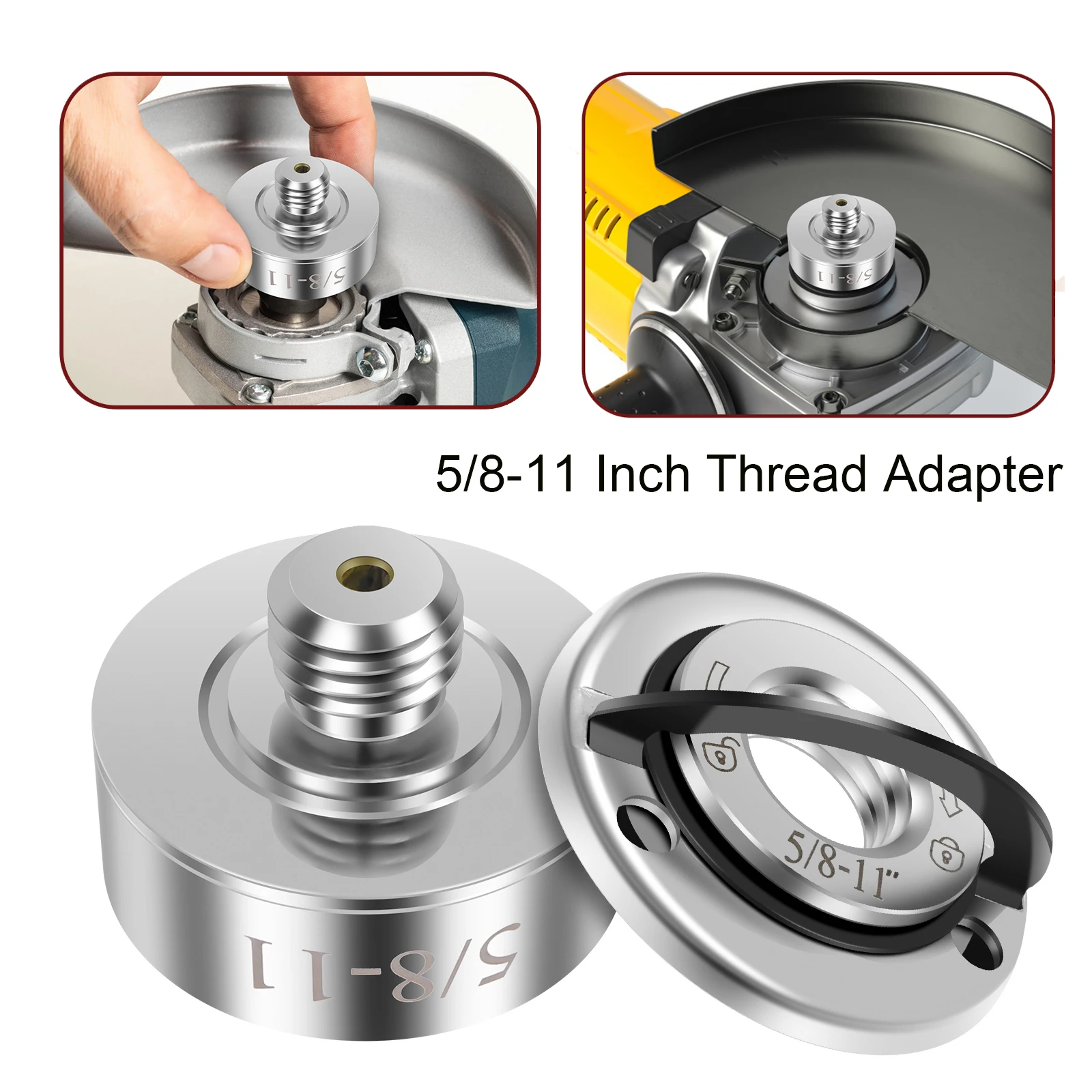 

Адаптер для угловой шлифовальной машины с резьбой 5/8 "-11 с нажимной пластиной, адаптер с резьбой из нержавеющей стали для угловой шлифовальной машины, дисковый шлифовальный инструмент