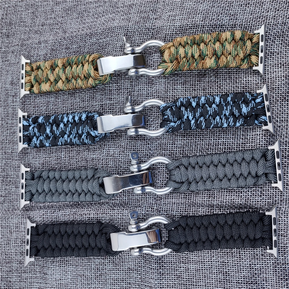 Outdoor Bracelet for Apple Watch Band Ultra 2 49mm 45mm 44mm 42mm Rope Sport Wrist Strap iWatch 9 8 7 6 5 SE 2 Correa 41 40 38mm