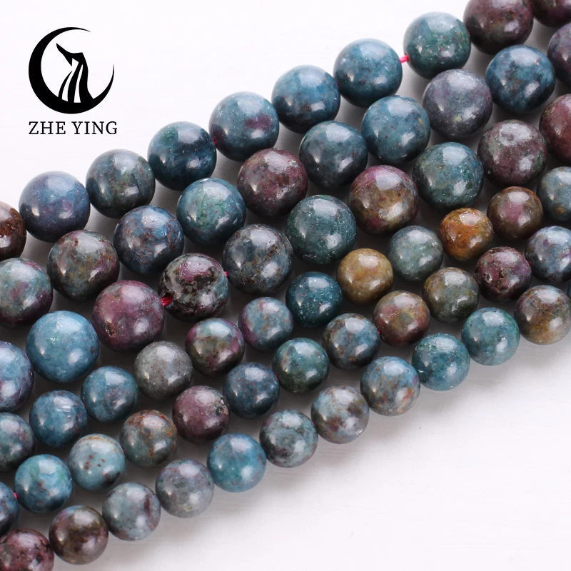 Natural Stone Sapphire Ruby Beads 6 8mm Round Loose Spacer Gemstone Beads For Jewelry Making DIY Necklace Bracelets Accessories