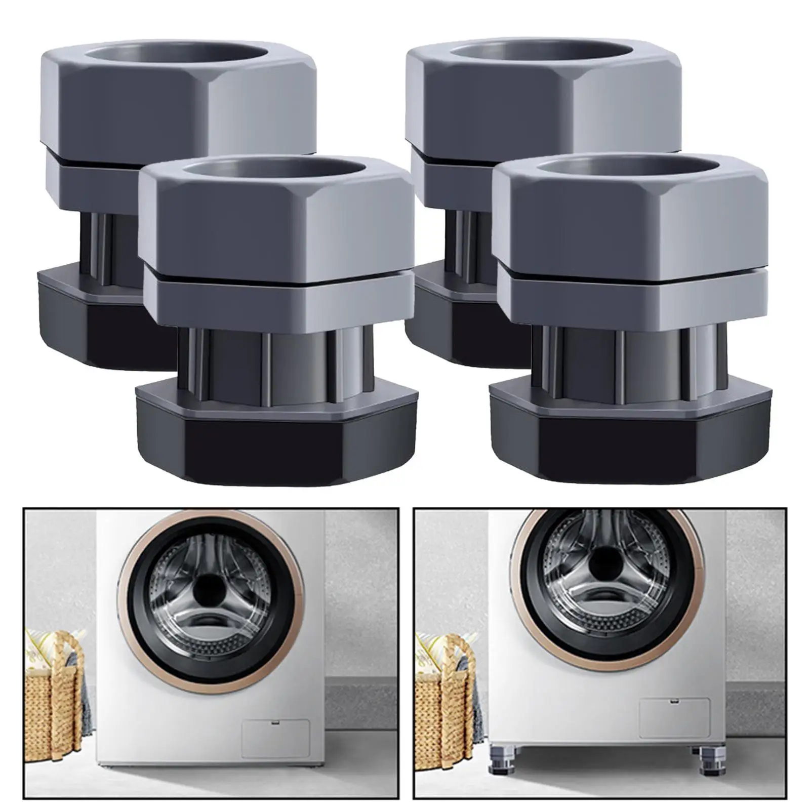 Universal Furniture Foot Pad Anti Slip Adjustable Washer and Dryer Stabilizer Pads for Floor Protect