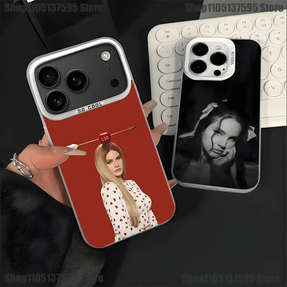 

Singer L-Lana Del Rey Phone Case For iPhone 16,15,14,13,12,11,Pro,XS,Max,Plus,Mini,SE4,E White Matte Shockproof Cover