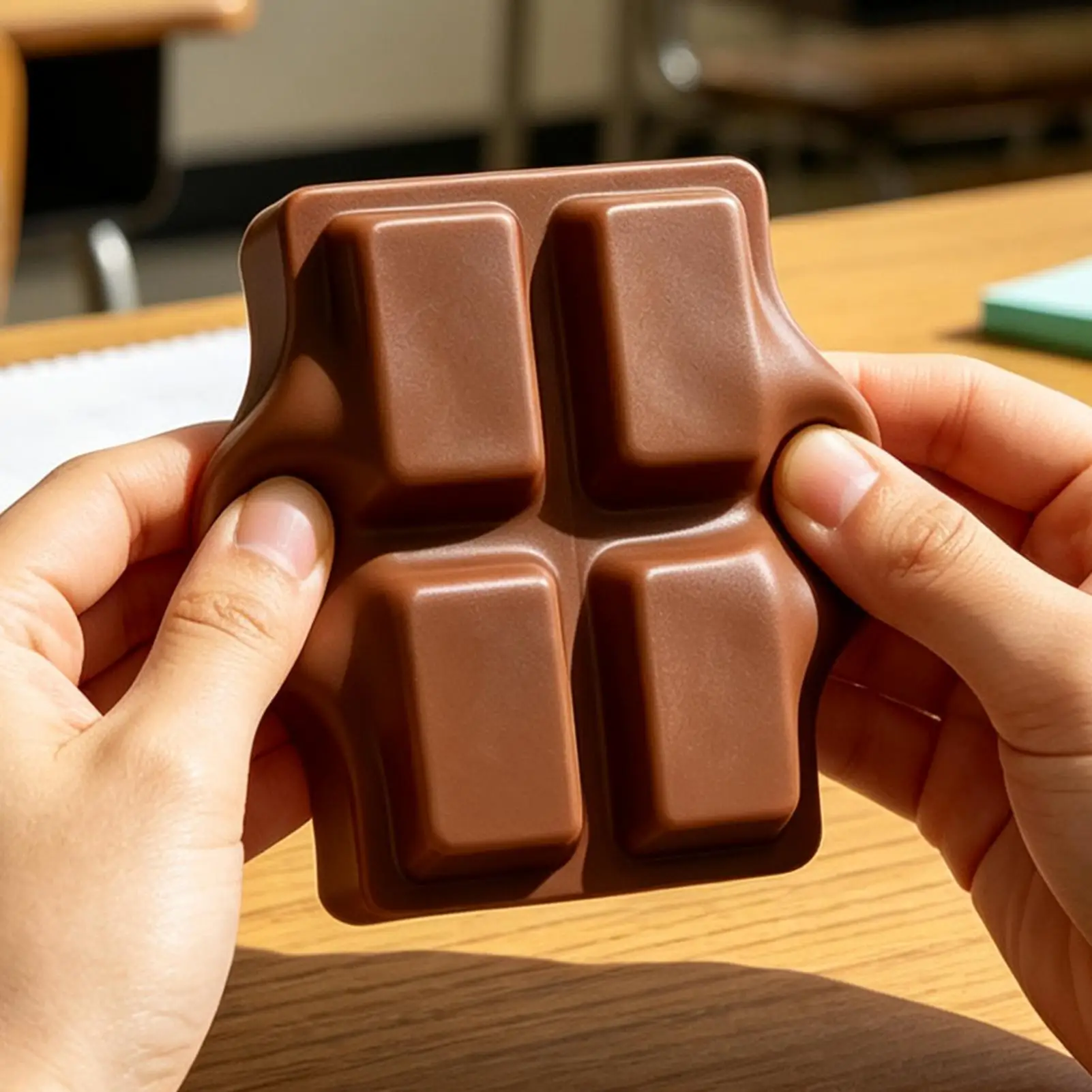 1PC Simulated Chocolate Squeeze Toy Soft Slow Rebound Fidget Toys Stress Relief Sensory Squeeze Toys Sensory Squeeze Toys