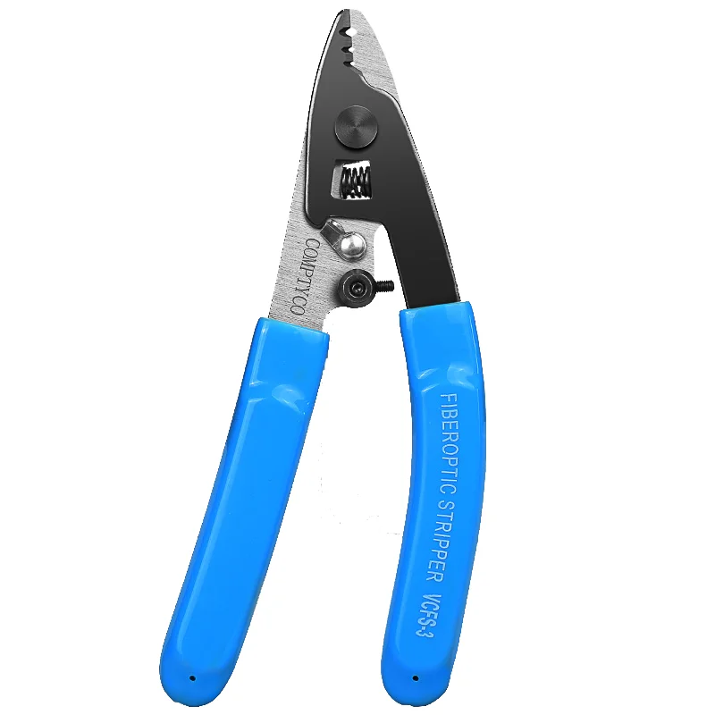 COMPTYCO Blue VCFS-3 Three-port Fiber Stripping Pliers FTTH Tool Optical Fiber Stripper Fiber Optic Wire Strippers