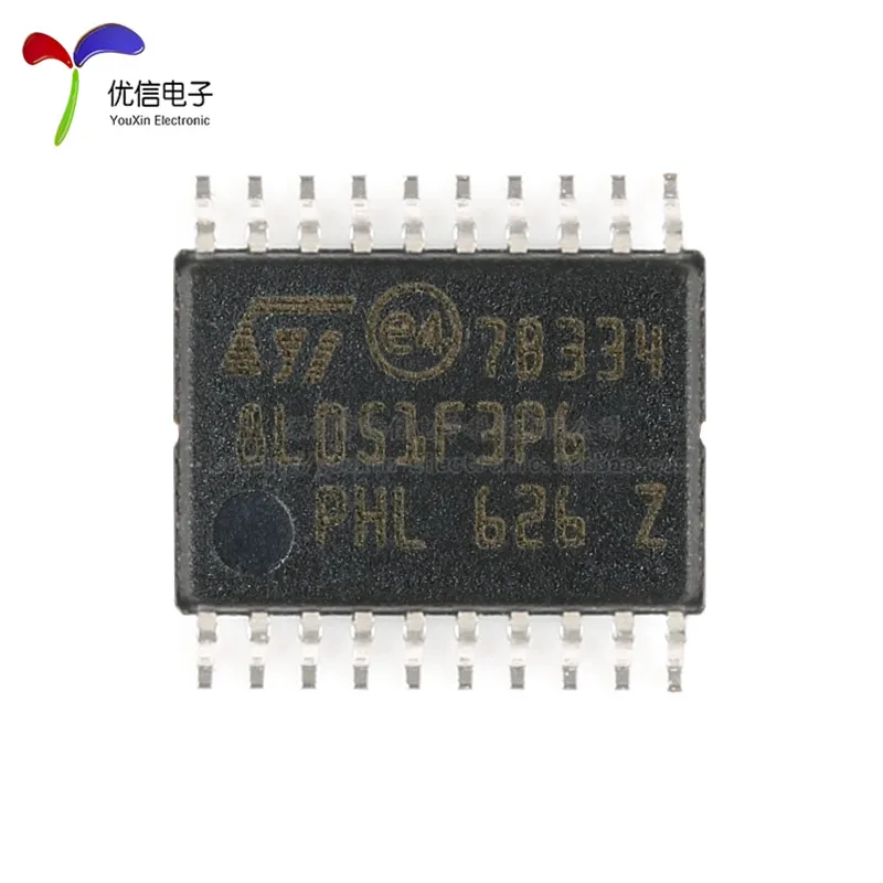 10PCS original authentic STM8L051F3P6TR TSOP-20 16MHz/8KB flash memory / 8-bit microcontroller MCU  