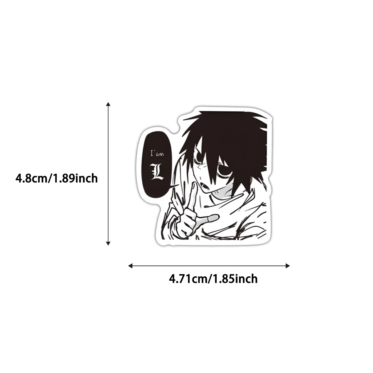 10/55PCS Zwart Wit Death Note Anime Decoratie Stickers DIY Gitaar Telefoon Koffer Water Cup Skateboard Waterdichte Stickers