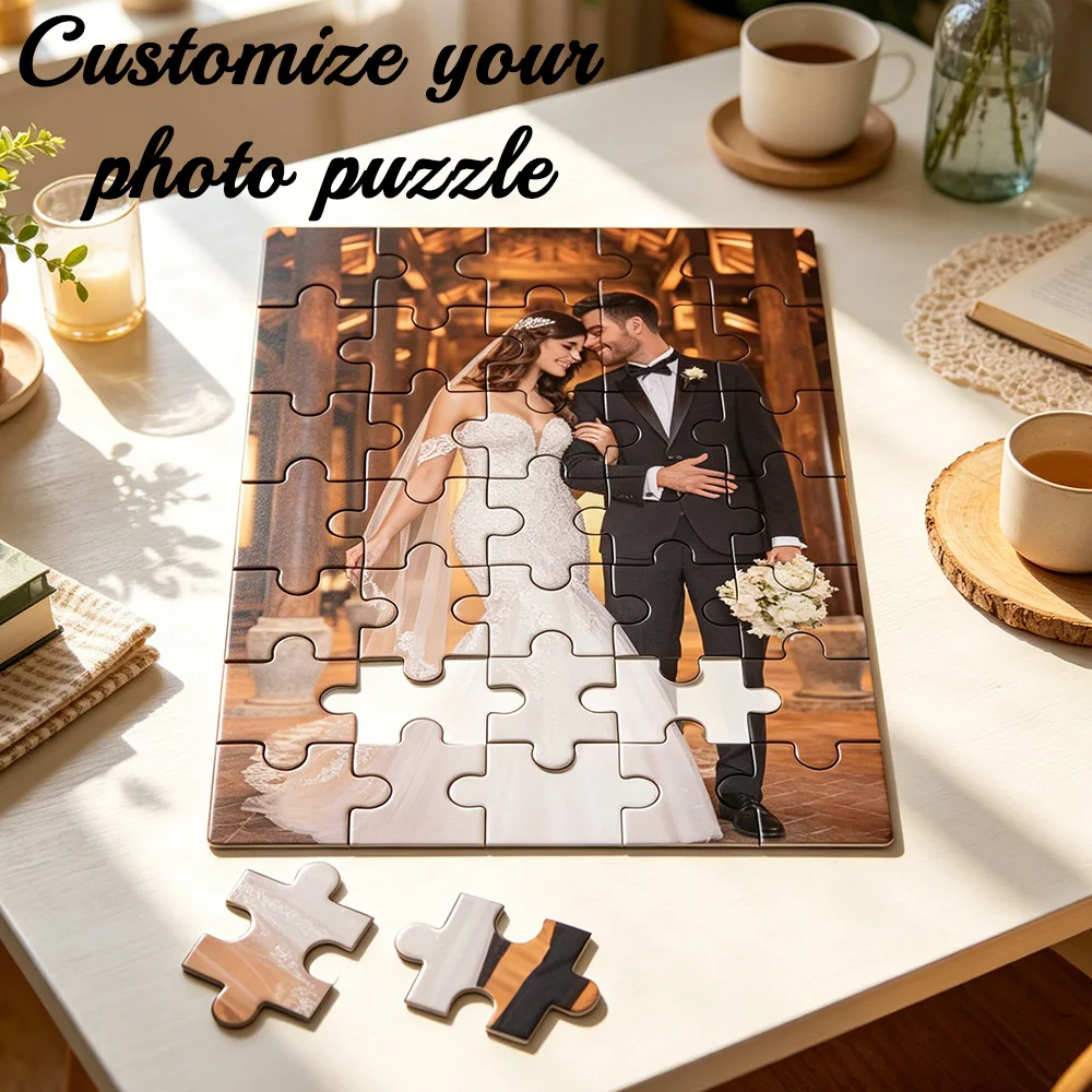 Rompecabezas con foto personalizada, con marco o solo rompecabezas, rompecabezas con imagen personalizada para la familia, idea de regalo DIY, rompecabezas conmemorativo personalizado