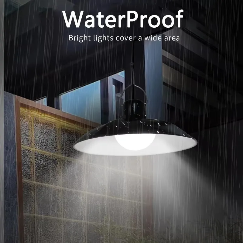 Single/Double Head Solar Pendant Light Led Solar Powered Lamp White Light with Remote Control Chandelier Camping Outdoor Garden