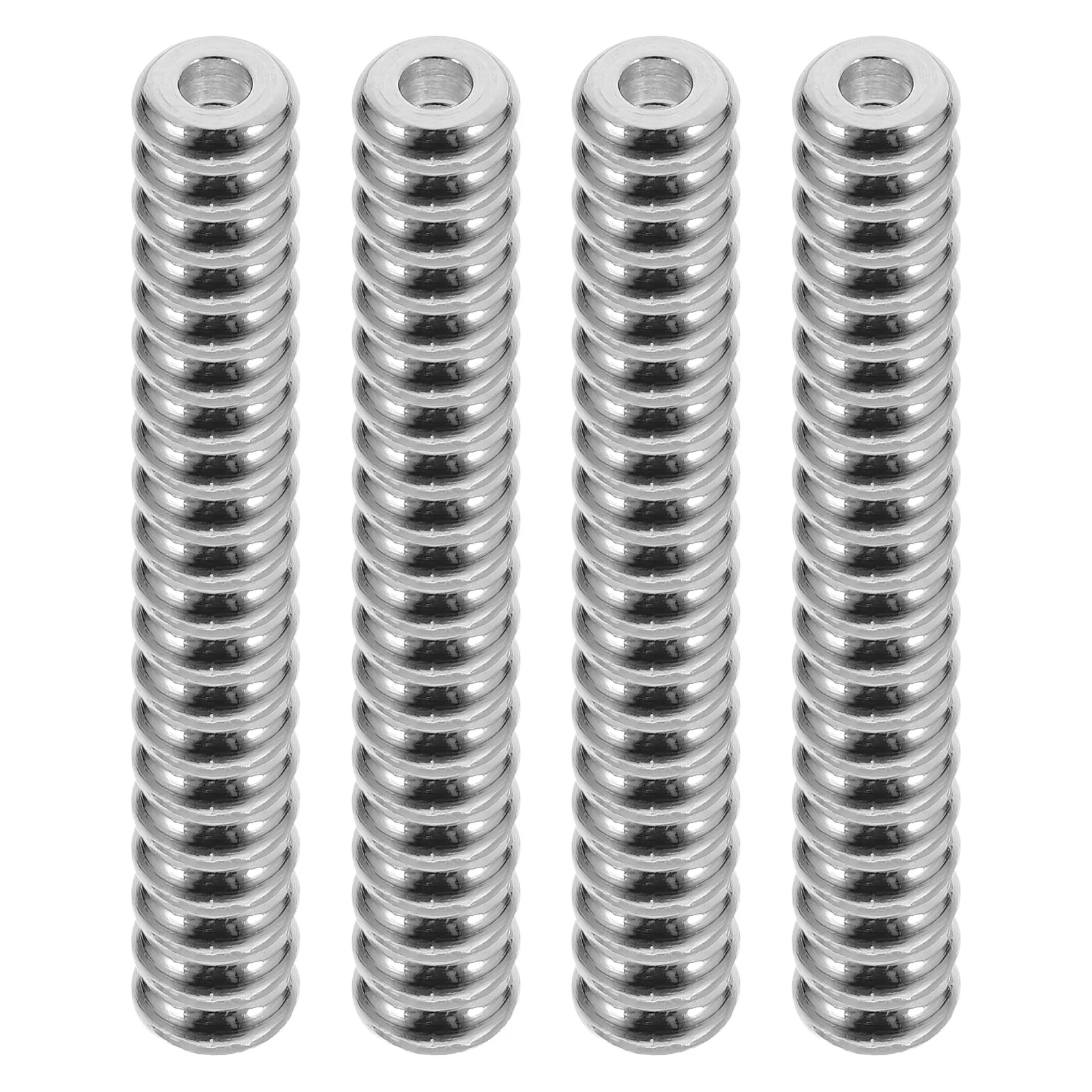 

100Pcs Stainless Steel Flat Rondelle Spacer Beads Round Loose Beads for DIY Jewelry Making Necklace Bracelet Earring Craft