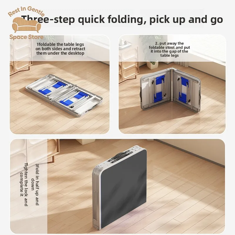 Folding Outdoor stall Small Foldable portable camping picnic and chairs Promotional table