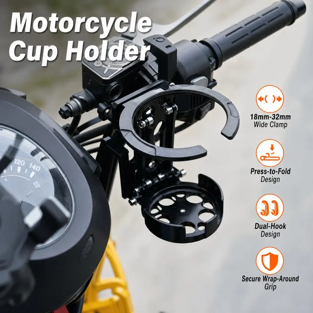 Motorcycle Foldable Water Cup Bracket For Electric Bicycle Sport Cycling Handlebar Drink Holder Accessories view 3