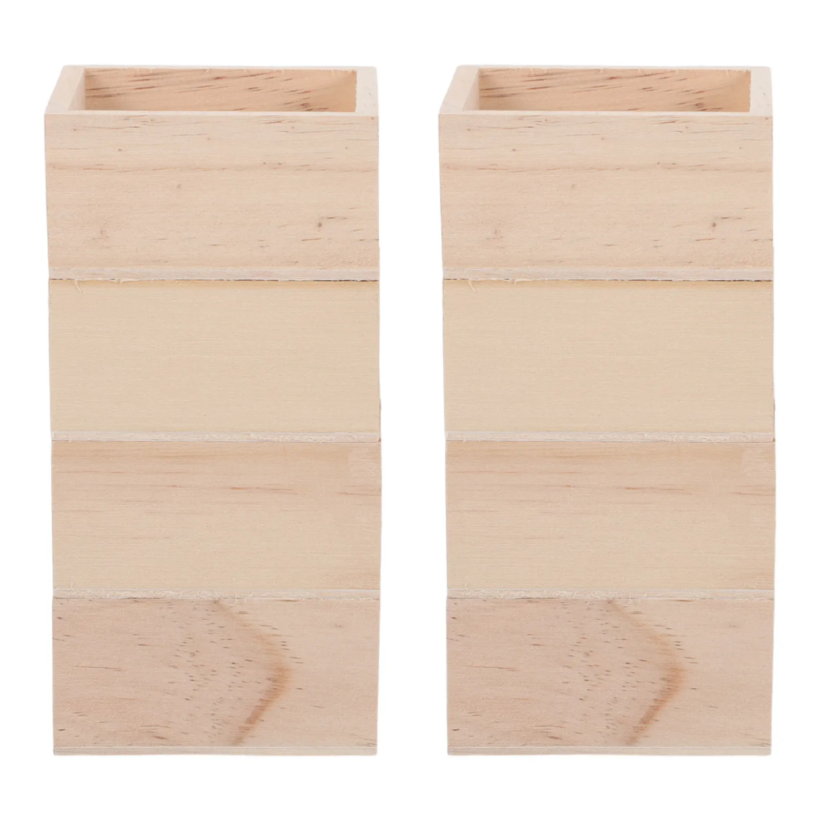 8Pcs Unfinished Wood Storage Boxes 3.15x3.15x1.57in Small Wooden Cube Planter Boxes Sundries Organizer Rustic Craft Storage
