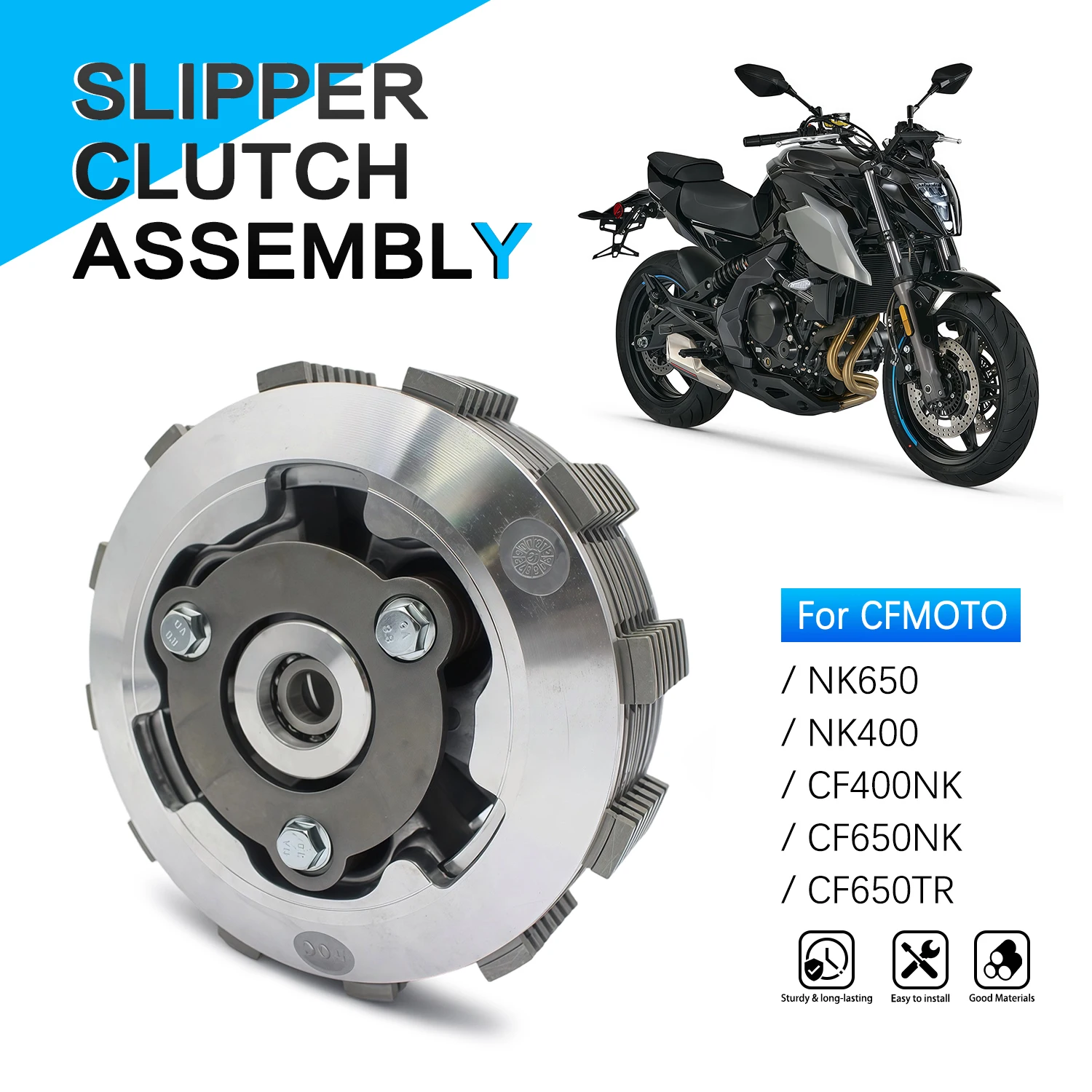 Motorcycle Engine Accessories Sliding Clutch Assembly Disc Plate Kit For CFMOTO CF400NK CF650NK CF650TR NK650 NK400
