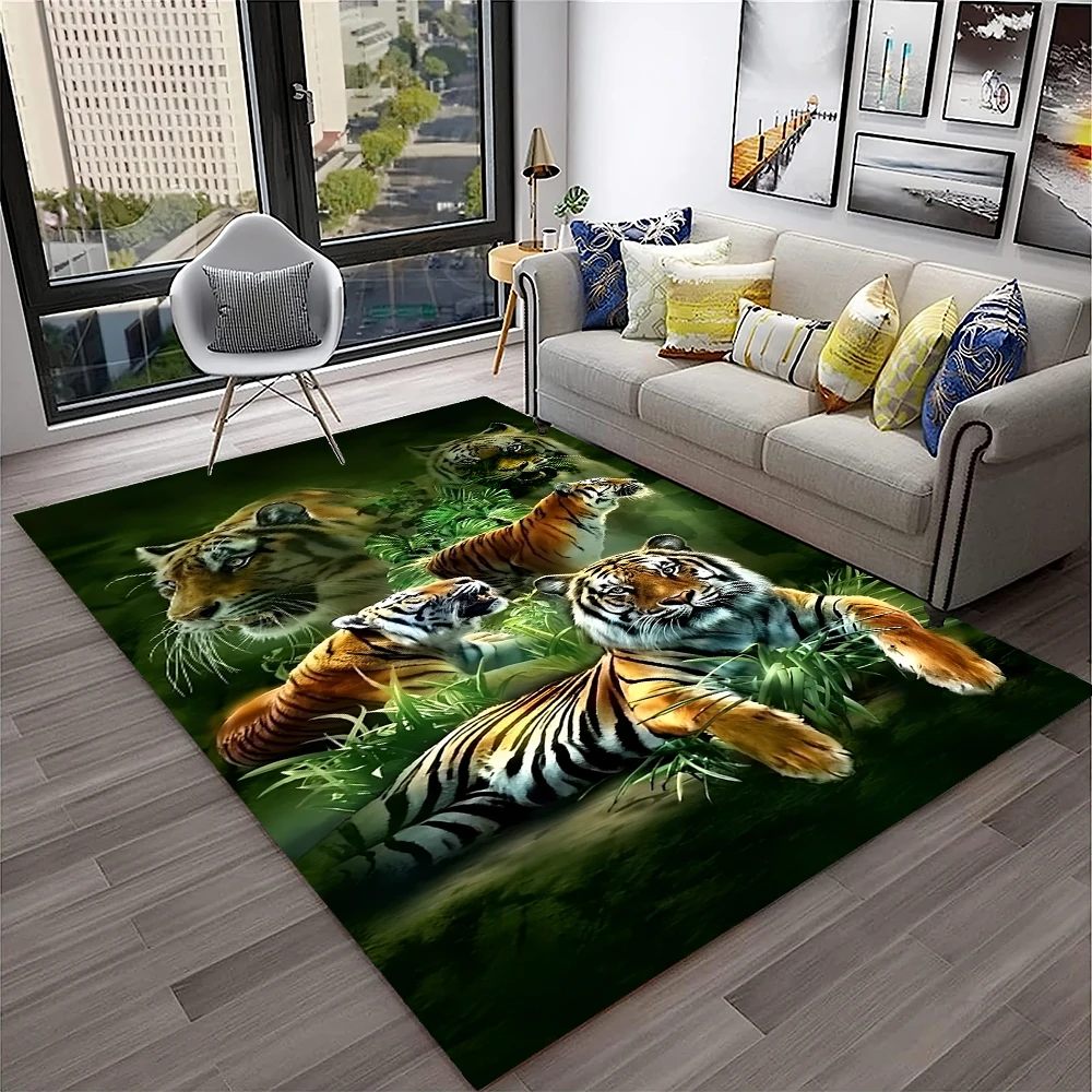 

Dreamy Tiger Cartoon Area Rug – Animal Design Carpet for Living Room & Bedroom | Home Sofa Decor, Kids Non-Slip Play Mat