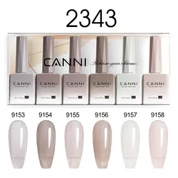 CANNI 9ml HEMA FREE Gel Nail Polish Kit Gray Transparent Amber Color Jelly Nude Pink Soak Off UV LED Gel Set Christmas Gift Kit