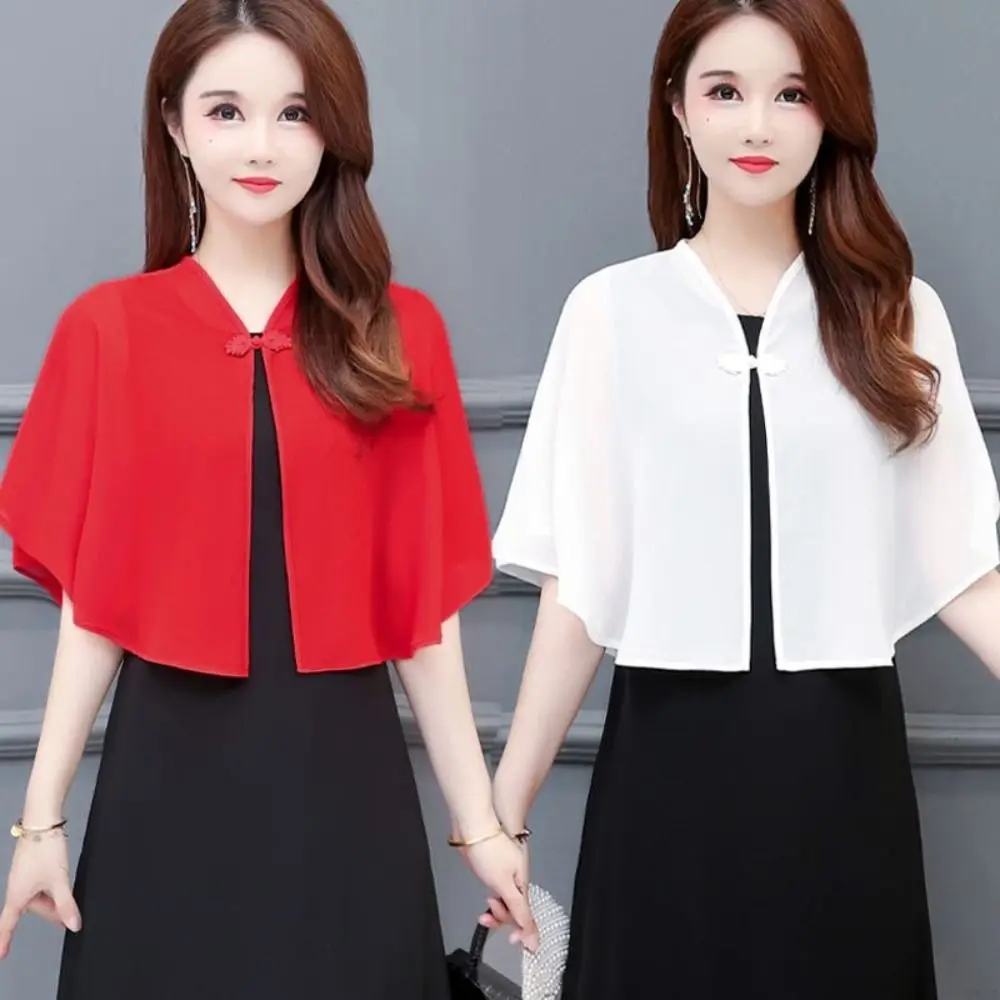 

Chiffon Short Outer Wear Sunscreen Shawl Women Sun Clothing Summer Spring Sun Protection Cloak Lace Thin Jacket