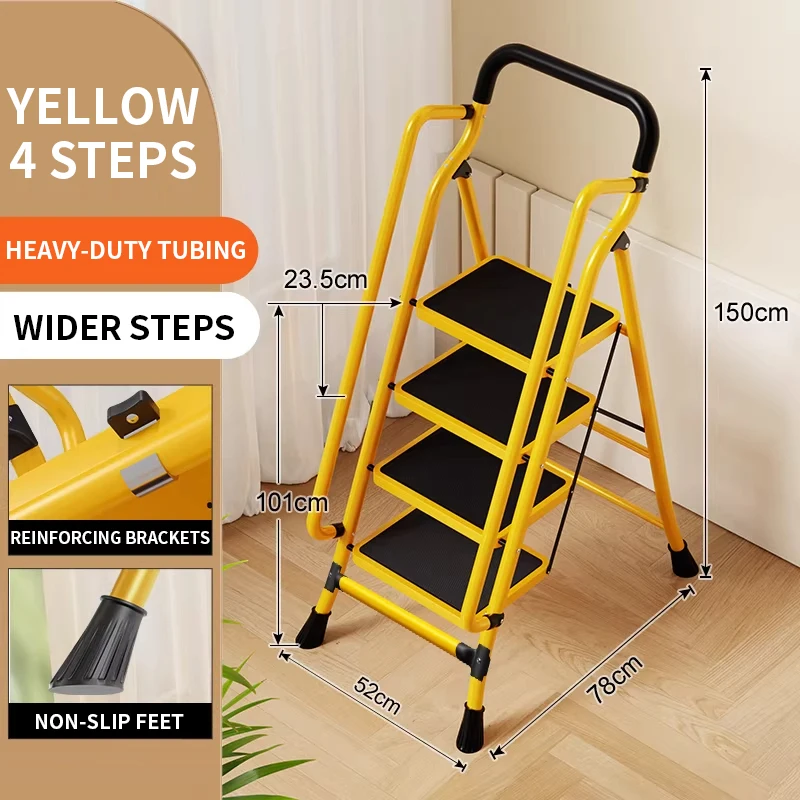 4-step-folding-ladder-with-handrails-150kg-weight-capacity-removable-handrails-wide-steps-household-folding-ladder