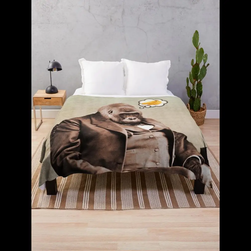 

Одеяло Gorilla My Dreams, мягкий плюшевый флис, уютное для дивана или кровати, идеальная идея подарка на любой случай