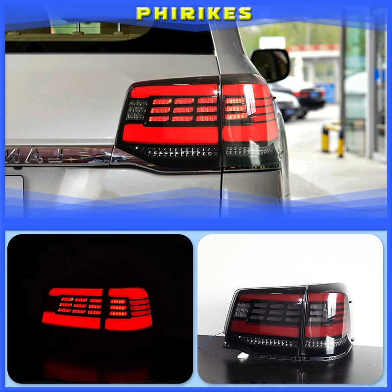 New LED Taillights Assembly For Toyota Land Cruiser 16-20 LED Rear Lamp Brake Reverse Light Rear Back Up Lamp DRL Car Tail light