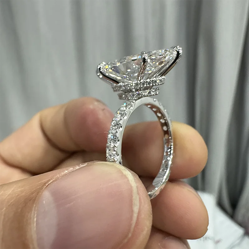 IGI certificate 5ct DEF/VS Marquise Cut CVD&HPHT Lab Grown Diamond Engagement Ring 14K 10K Gold Unique Ring
