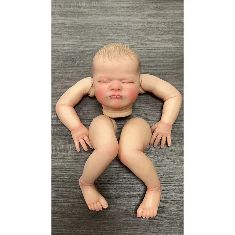 18inch Reborn Doll Kit Max Sleeping Baby Doll Already Painted Kits DIY Doll Parts 3D Skin Tone Muñecas Kit Bebe Reborn