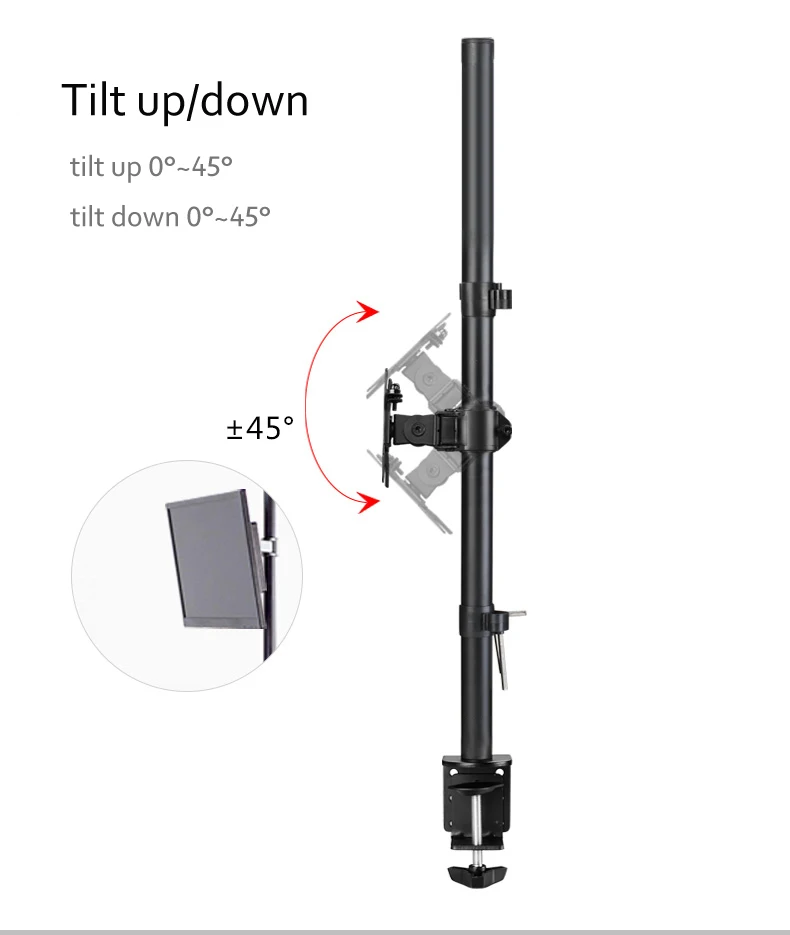 M050 Desktop17-27 "ฐานขนาดใหญ่LCD LED Single Monitor Desktopผู้ถือแขนFull Motion Tv Mountโหลด 9 กก.