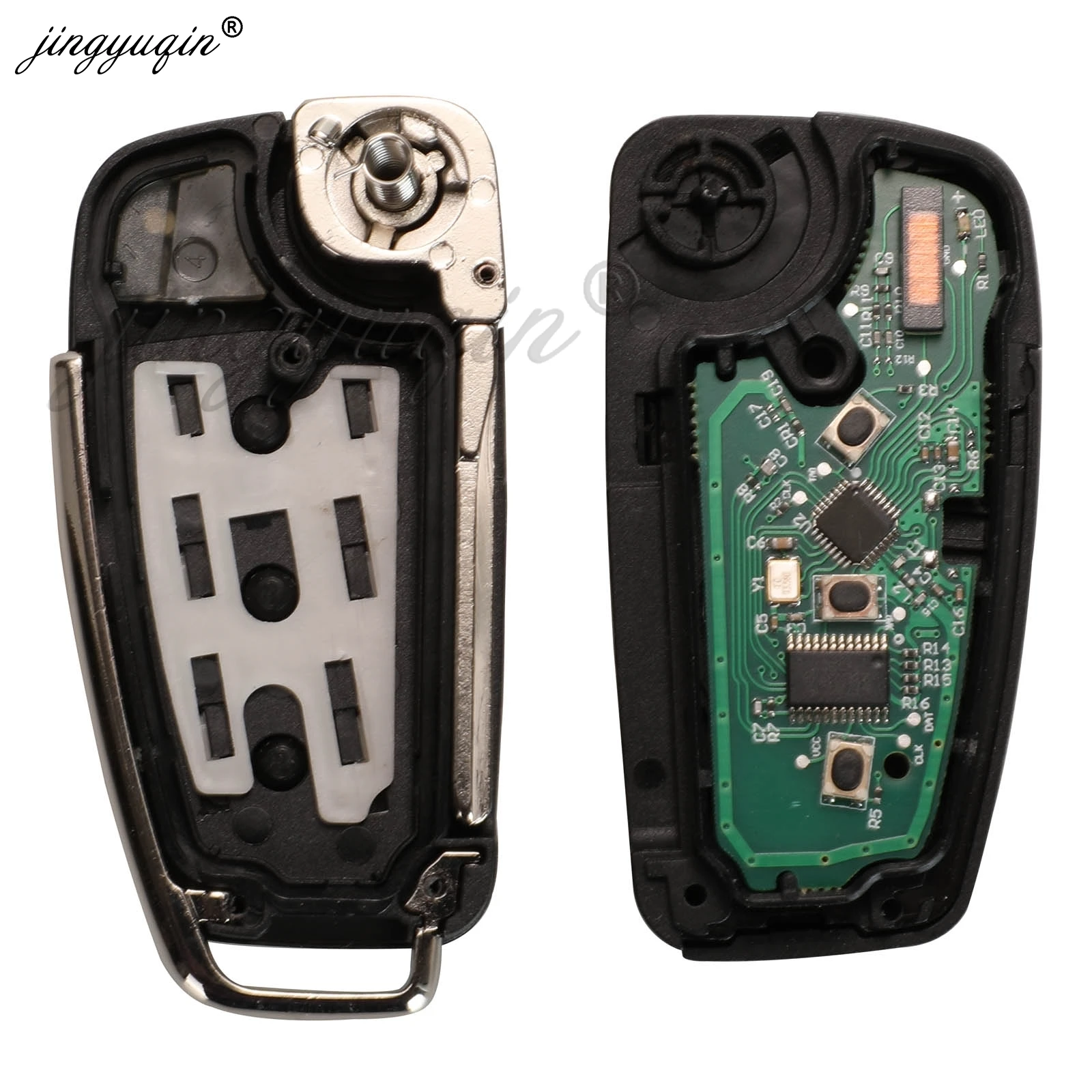 Jingyuqin لأودي A3 S3 2012-2021 MQB48 رقاقة 434 ميجا هرتز 8V0837220 /8V0837220D سيارة التحكم عن بعد الذكية الوجه مفتاح Megamos AES MQB #6