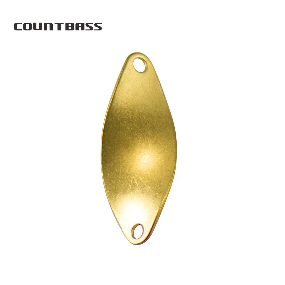 50pcs COUNTBASS Brass Fishing Spoon Blanks  SP031 2.3g 3/32oz  For Salmon Trout Fishing Bass Pike Lure Baits Unpainted