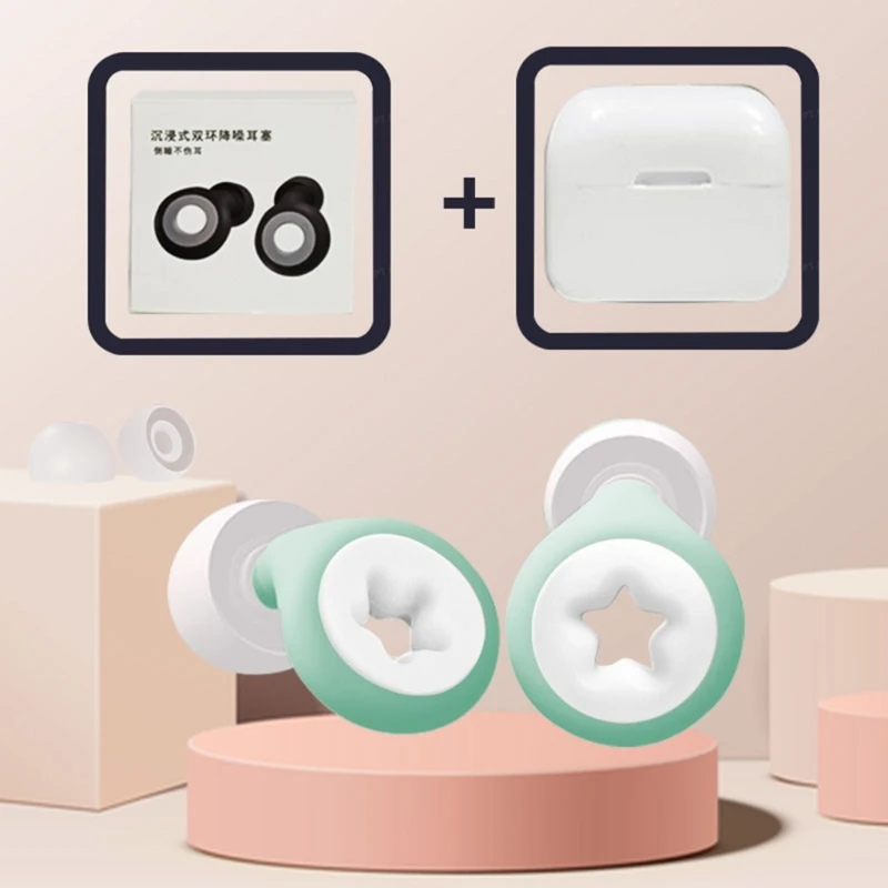 편안한 수면 서핑 수영 여행용 실리콘 소음 차단 귀마개