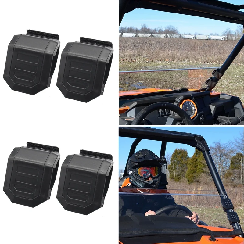 A21F-UTV Windshield Window HD Clamp Universal For Can-Am Maverick X3 1000 Commander For Honda Pioneer For Polaris RZR