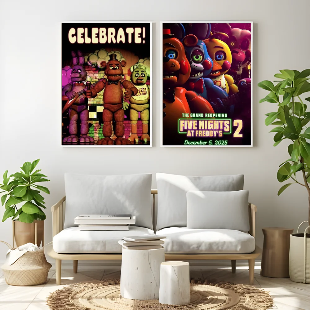 Fnaf Five-Nights-At-Freddys Classic Poster Wall Art Print Art Suitable For Living Room Bedroom Bar Parlor Home Decoration Gift